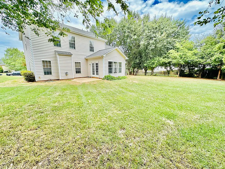 Backyard with rear patio