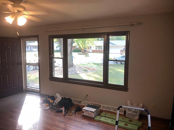 Picture window in living room.