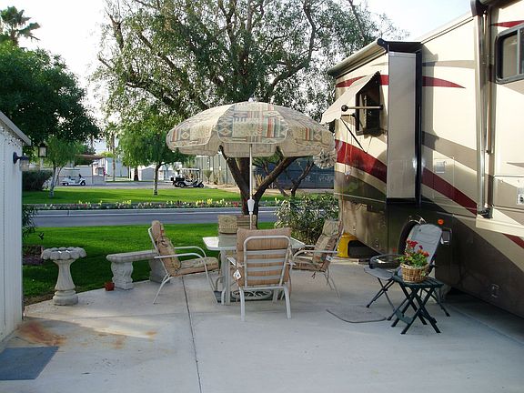Patio on side of lot