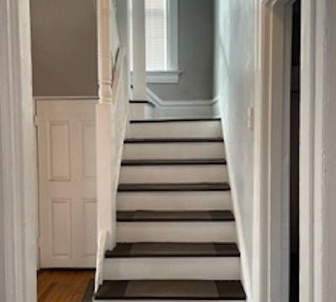 newly constructed main stairwell