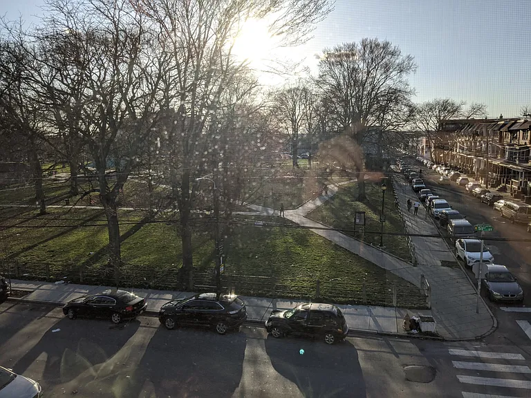 Beautiful view of the park from the living room