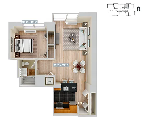 Floor plan Furnished-f-A1P-720
