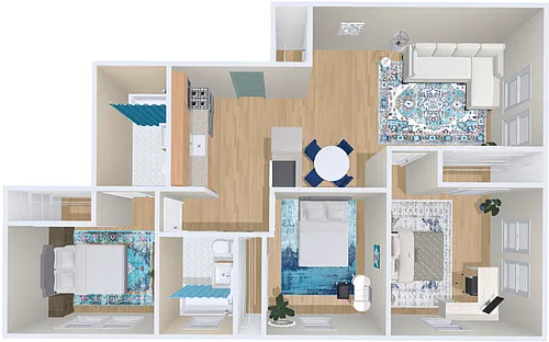 Floor plan 3bd/2b 9