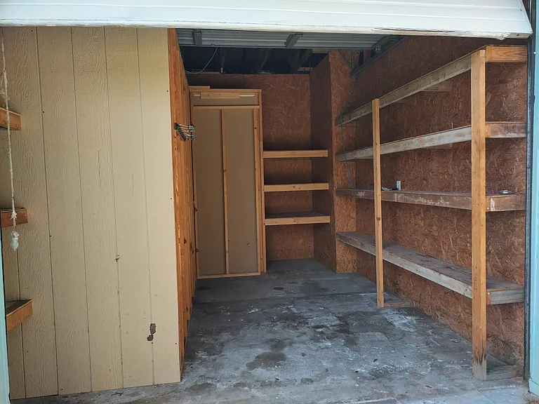 Outside storage room.