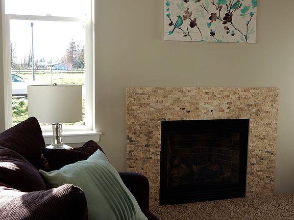 Cozy gas fireplace