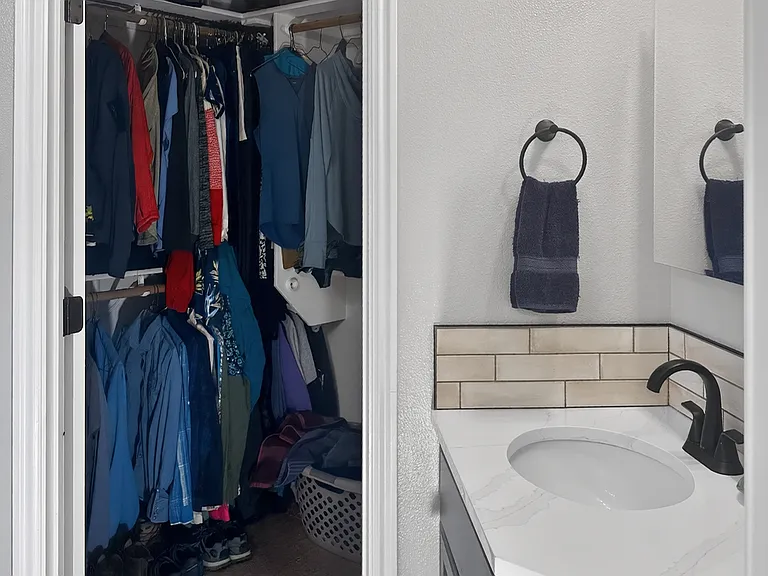 Ensuite bath and closet
