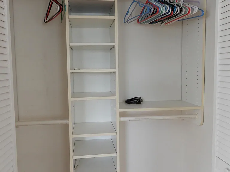 Custom built closet system.