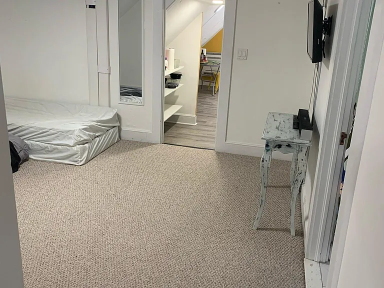 Looking into bedroom from living room