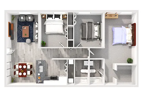 Floor plan Three Bedroom-Premier