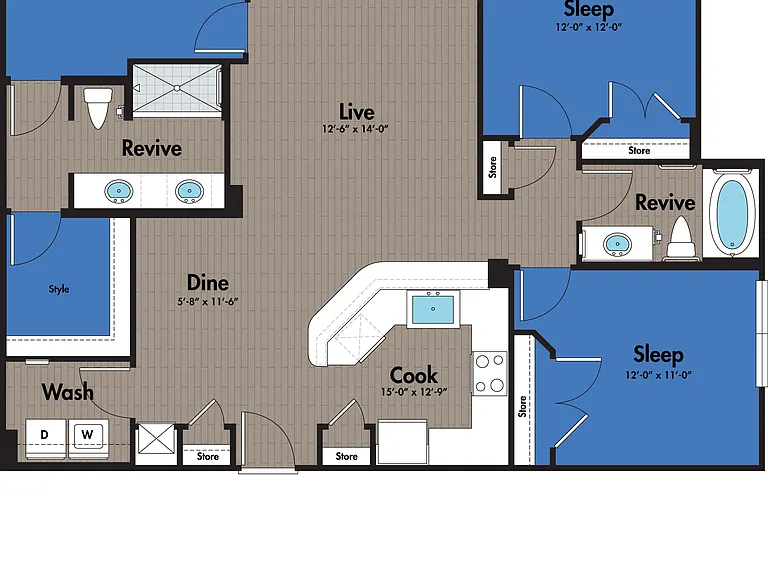 C1 floor plan Azure City Living