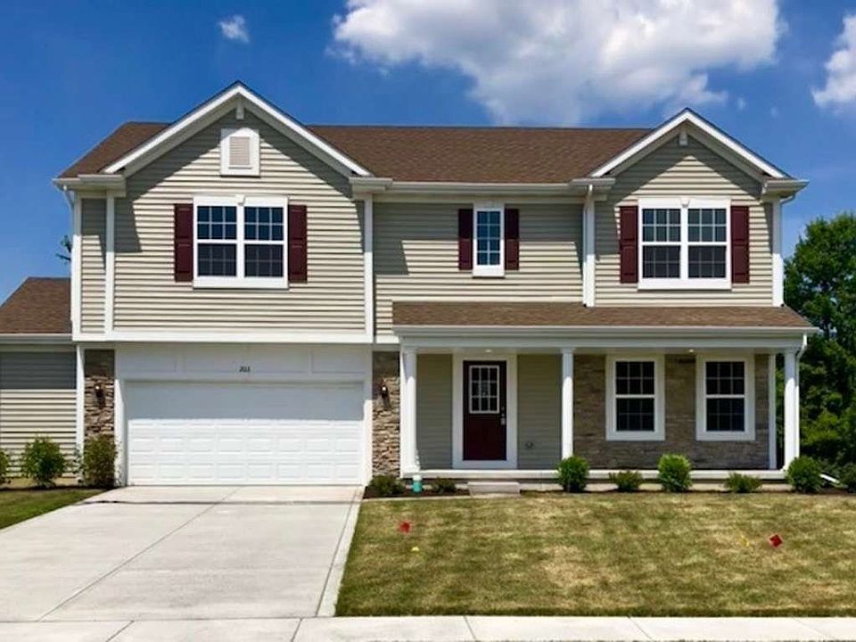The Brookfield with front yard landscape