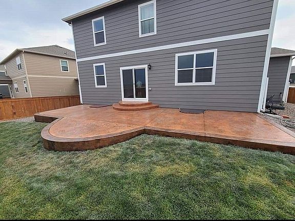 New stamped concrete patio