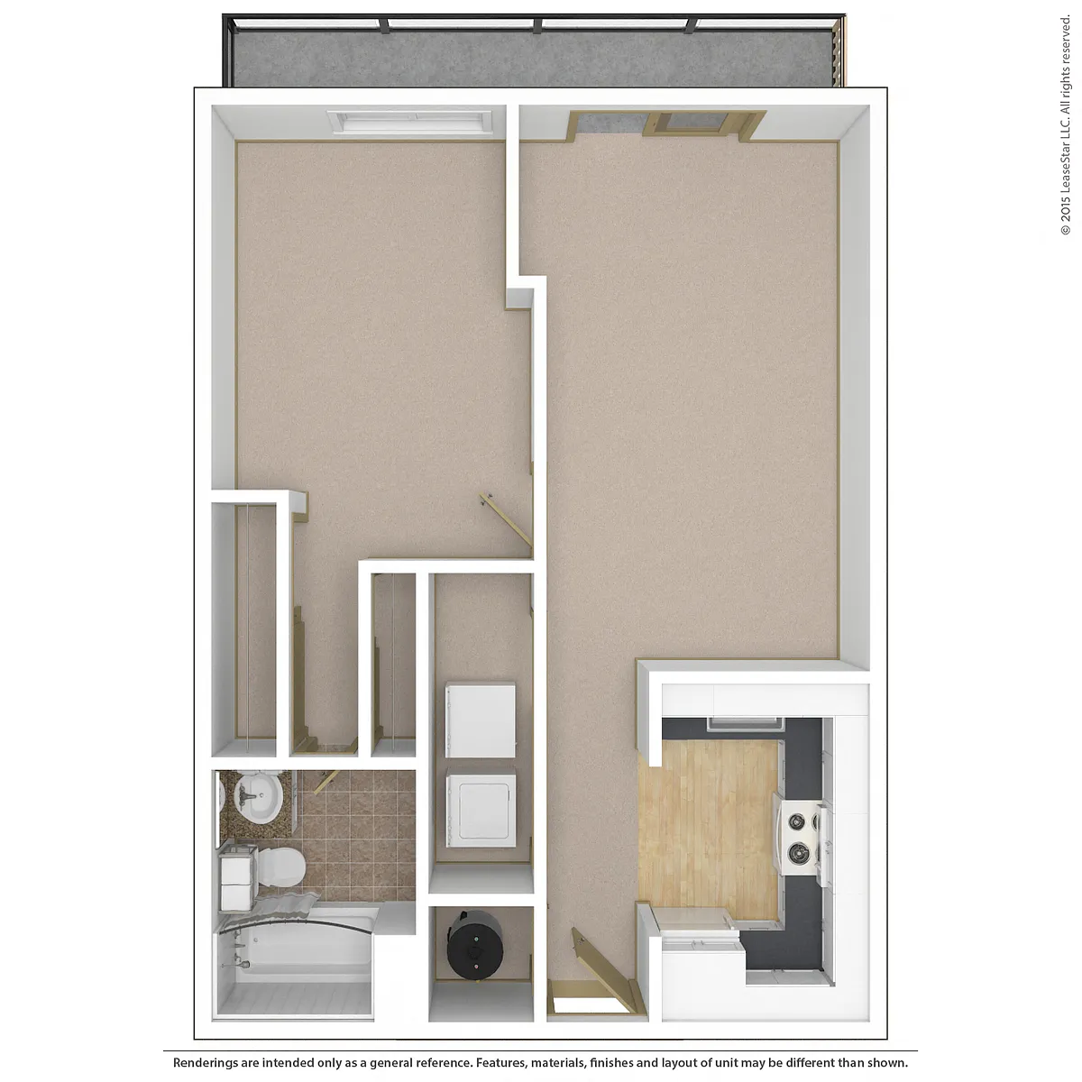 Floor plan 1x1h-p1