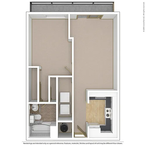 Floor plan 1x1h-p1