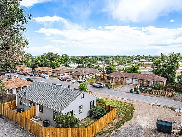 Fenced patio and yard