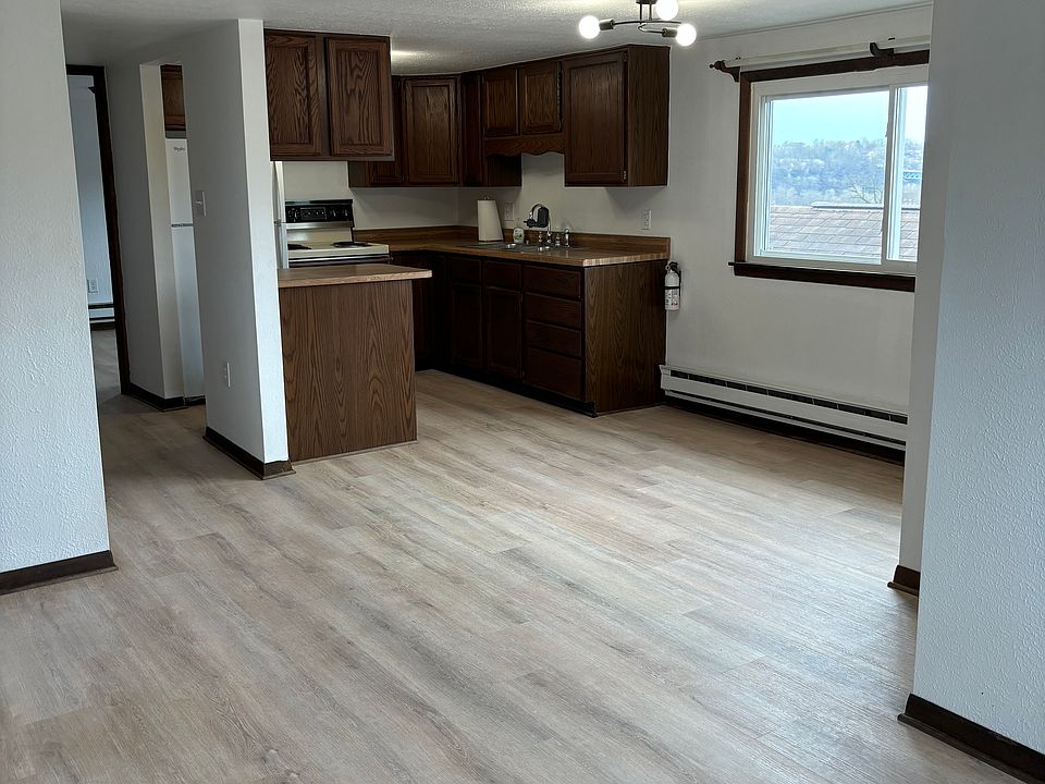 Kitchen, dining room, living room combination