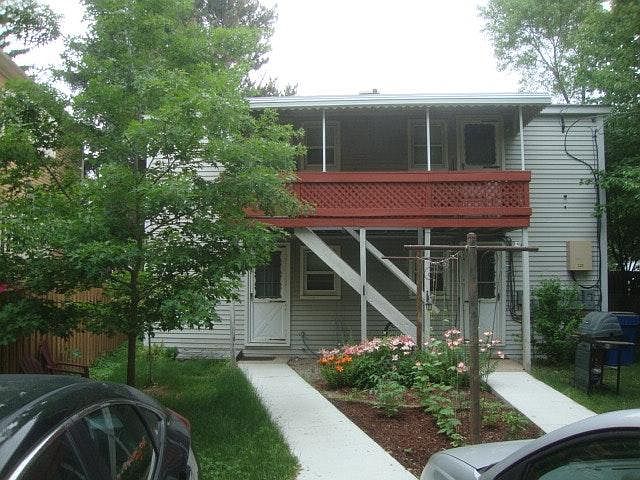 rear entry from parking lot