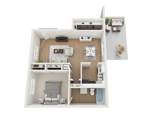 Floor plan 1 BEDROOM PREMIER