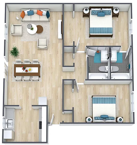 Floor plan 2BR - 2BTH