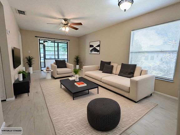 COMPUTER GENERATED. 

Virtually staged family room.
