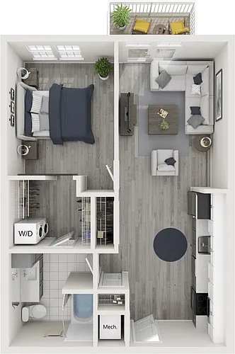 Floor plan *The Barry - Income Restricted*