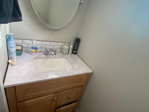 half bath off of laundry room on main floor