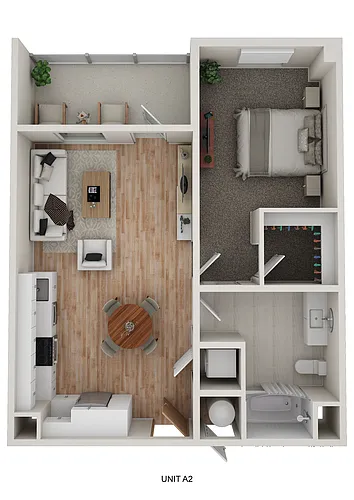 Floor plan A2 - Solene - 1 Bedroom