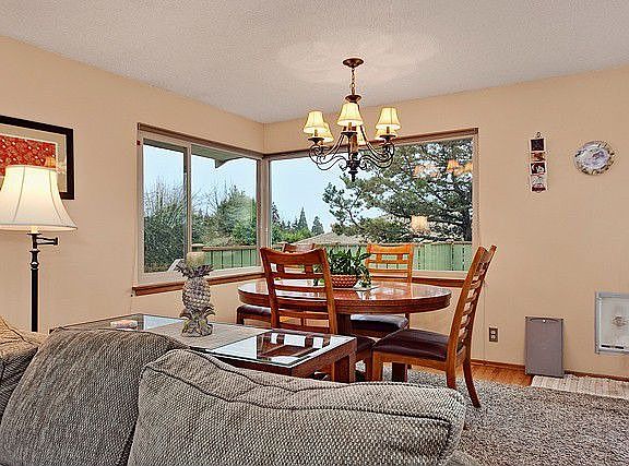 Plenty of natural light in the dining area, located off the kitchen.
