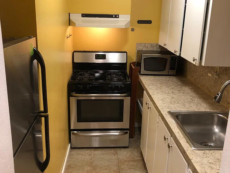 Kitchen with gas stove
