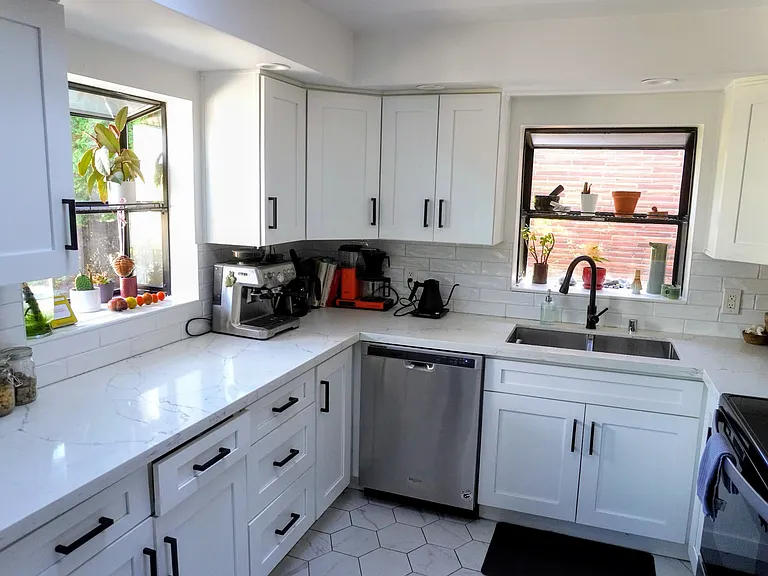 Remodeled kitchen with - updated stainless steel appliances.