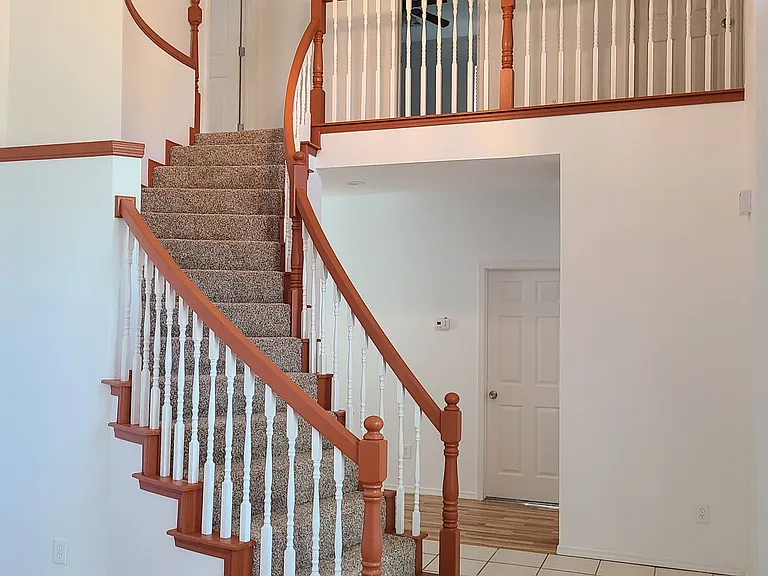 Foyer and spiral staircase