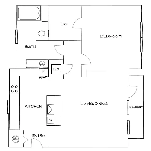 Floor plan Design 1A Townhome