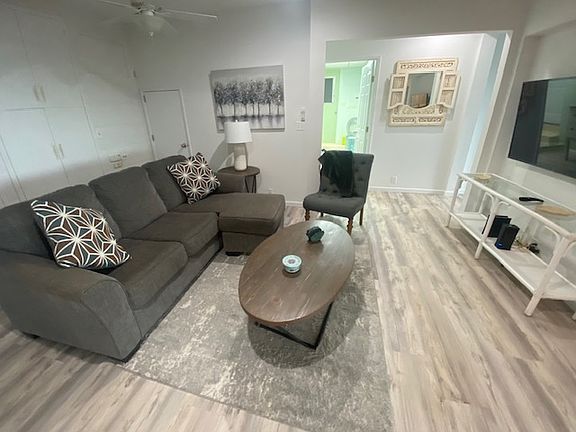 Living room with smart TV