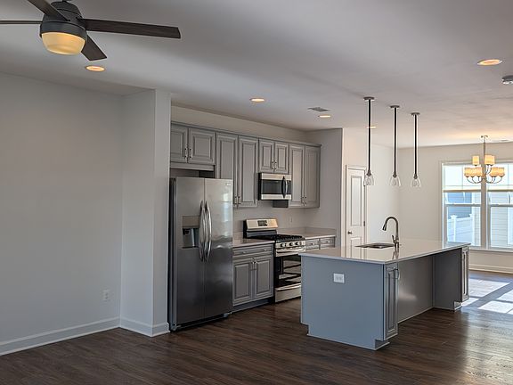 Looking from living room into the kitchen
