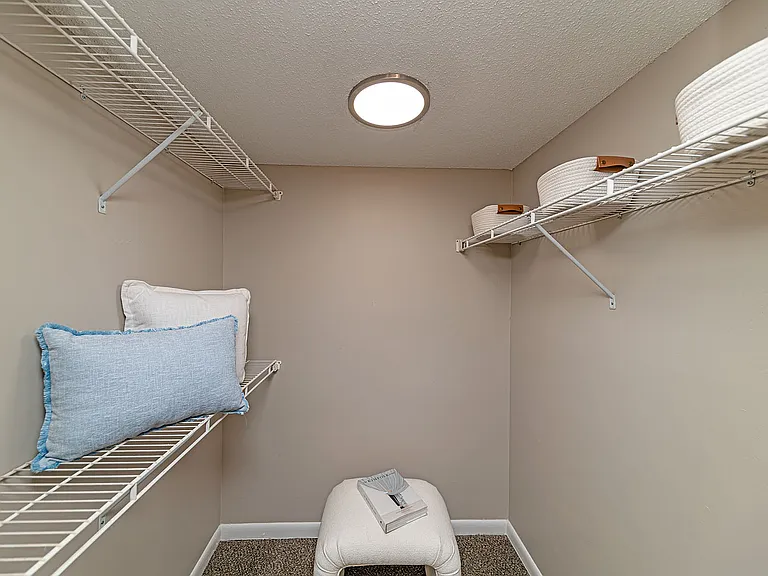 Generous walk-in closet space