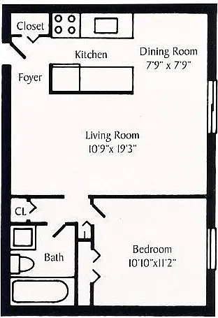 Floor plan 1BED