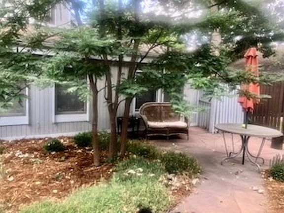 south-facing patio, inside gate