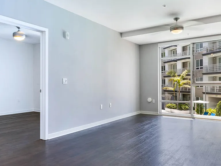 Living Room with Hard Surface Flooring and Floor-to-Ceiling Windows