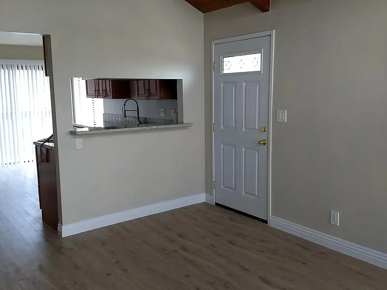 Living room looking towards kitchen