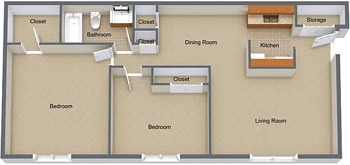 Floor plan Two Bedroom