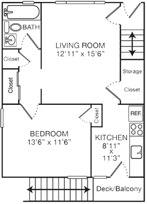 Floor plan One Bedroom