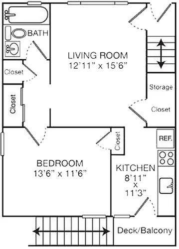Floor plan One Bedroom