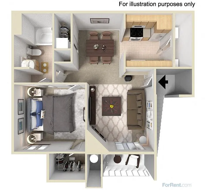 Floor plan One Bedroom