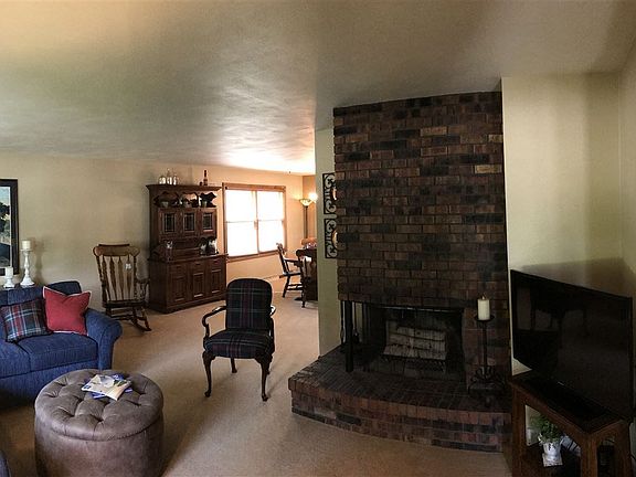 Living room with fireplace