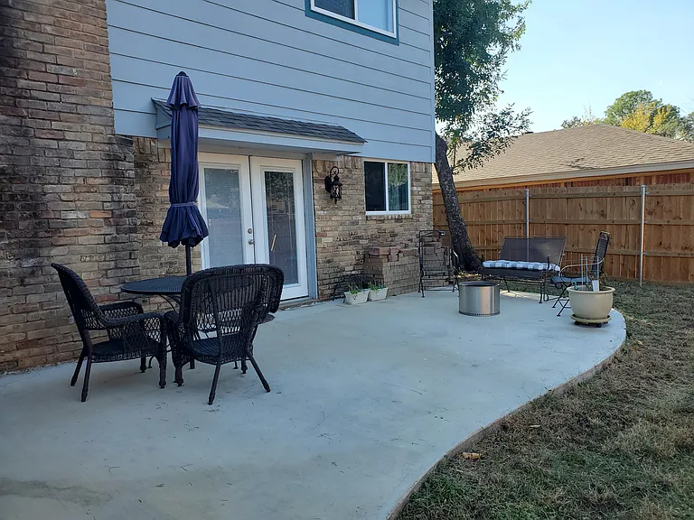Large back patio