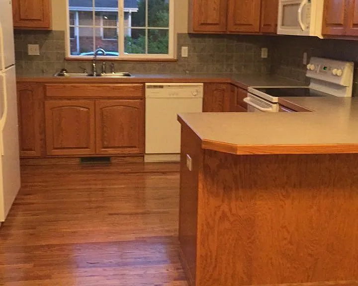 Kitchen, vaulted ceiling