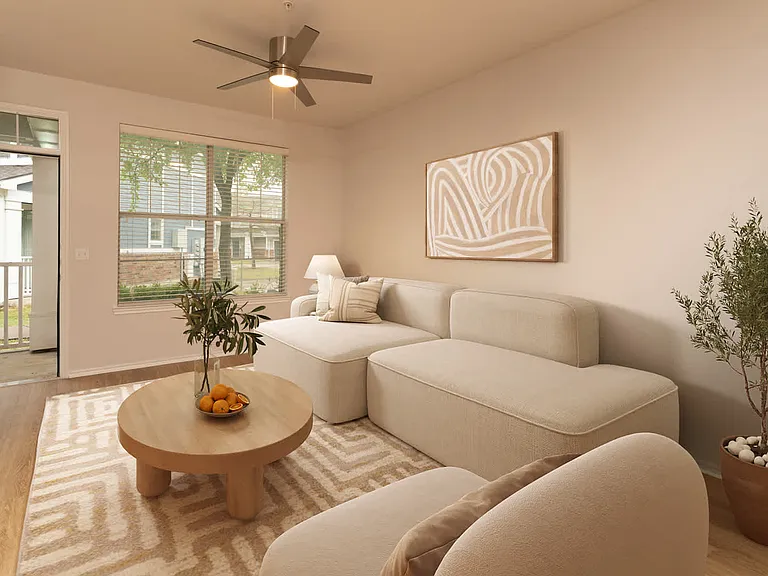 Bedroom with hard surface flooring