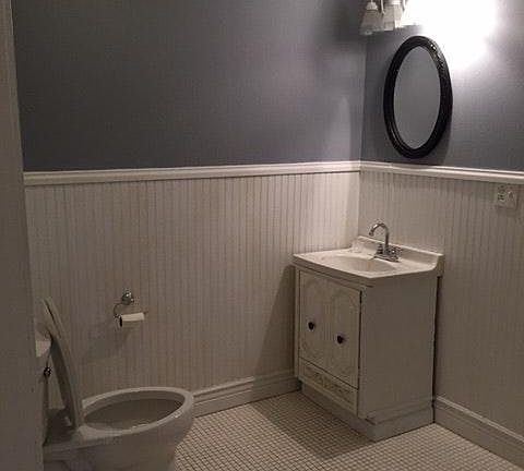 Downstairs Bathroom; clawfoot tub has been added, not pictur