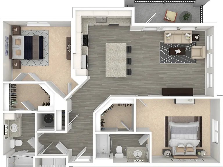 2 Bedroom | 2 Bath | 1147 SF 2 Bedroom | 2 Bath | 1147 SF