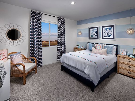 Primary bedroom in the 5025 floorplan at a Meritage Homes community in Manteca, CA.
